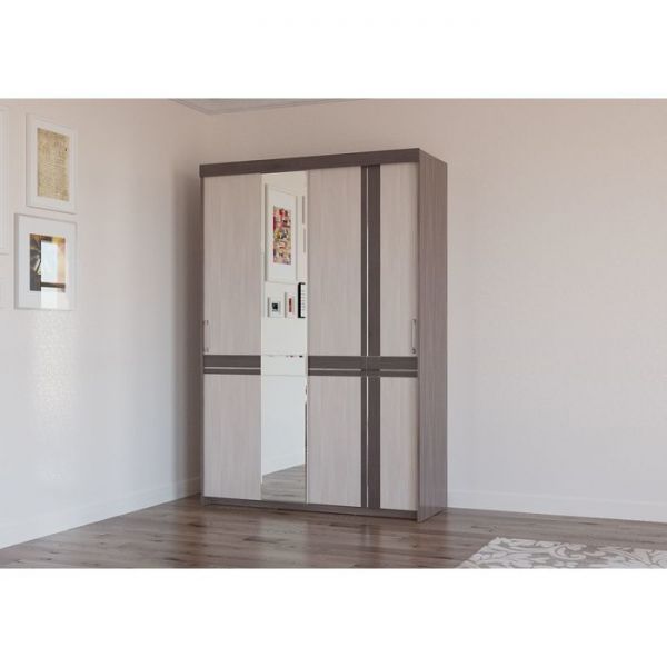 Шкаф-купе 2х дверный ПРЕЗЕНТ Бодега темный/светлый МДФ бодега темный