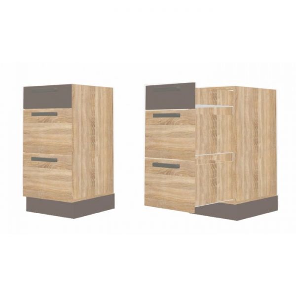 Кухня «Николь» со столешницей, размер 1.6 м, материал ЛДСП, цвет сонома / латте