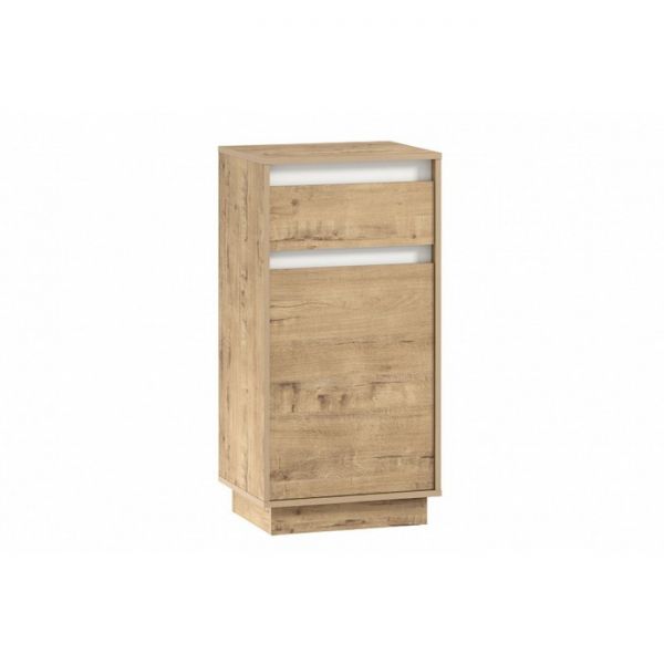 Тумба для обуви Virginia НМ 11.5, 504х400х1004, Белый Скандинавский/Дуб Бунратти