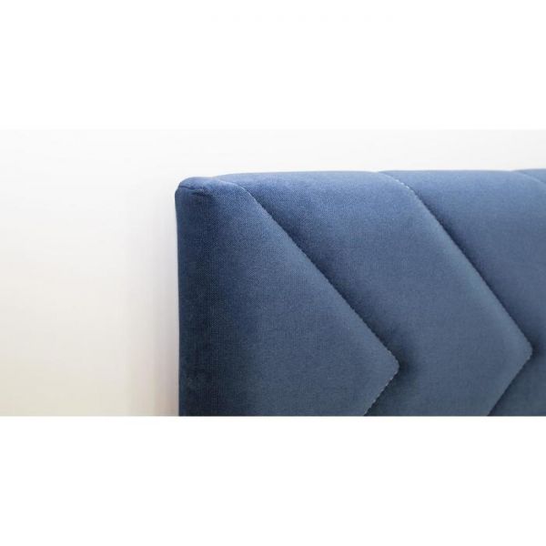 Кровать Милана 1600х2000, ортопедическое осн+ПМ, Полуночно-синий/Океан