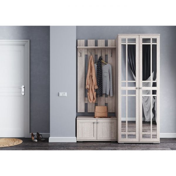 Вешалка В-4 РИВЬЕРА 1550х800х235 Ясень Шимо Светлый