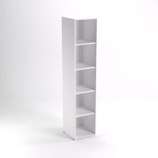 Шкаф стеллаж НШ-6, 383 ? 380 ? 1890 мм, белый шагр