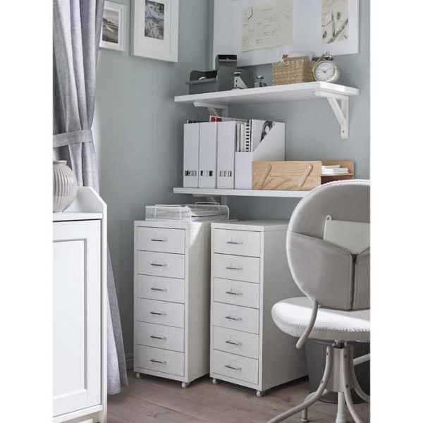 Тумба с ящиками на колесах ХЕЛЬМЕР, белый