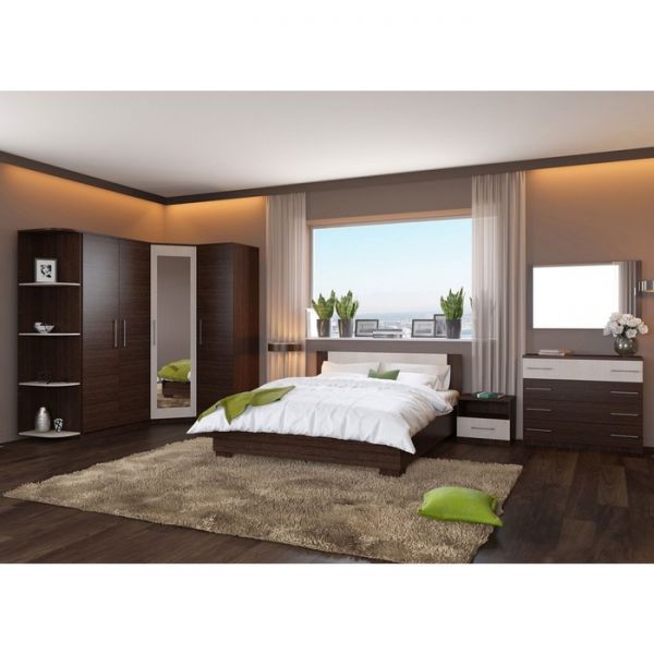 Комод «Аврора», 4 ящика, 1028 ? 400 ? 876 мм, цвет венге / дуб молочный