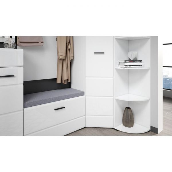 Прихожая «Йорк №1», 2360 ? 620 ? 2050 мм, цвет белый глянец