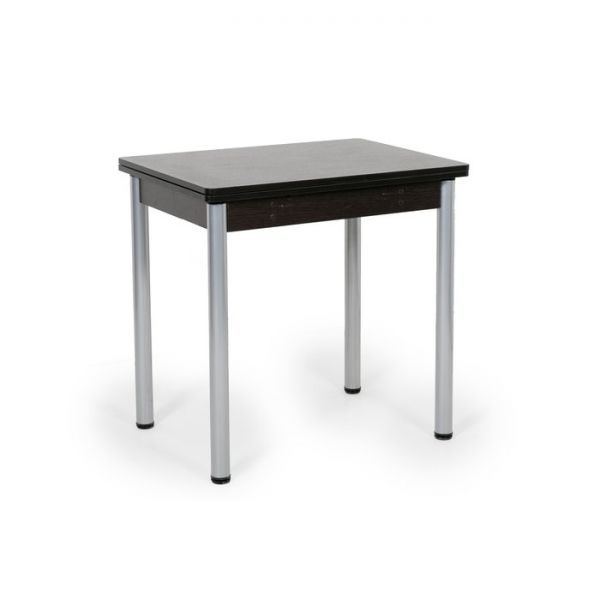 Стол Ирис поворотно-раскладной (ножки окрас Серебро), 1200x600x750, Венге