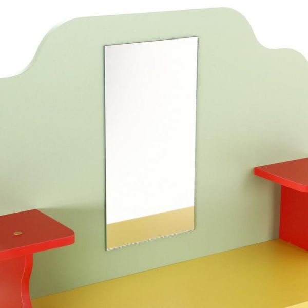 Парикмахерская 1200х320х1150 салатовый/жёлтый/красный