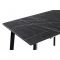 Стол АТЛАНТ-02  1200/1700х800х760 Камень Черный/Ножеки титан черные матовые