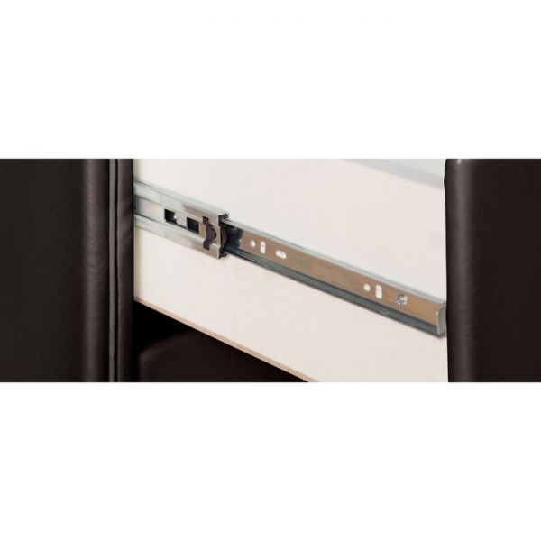 Комод «Алеро», 3 ящика, 1010 ? 375 ? 765 мм, экокожа, стекло, цвет взбитые сливки