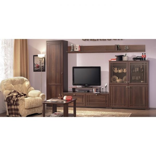 Шкаф для белья Sherlock 9, 400 ? 590 ? 2107 мм, левый, цвет орех шоколадный