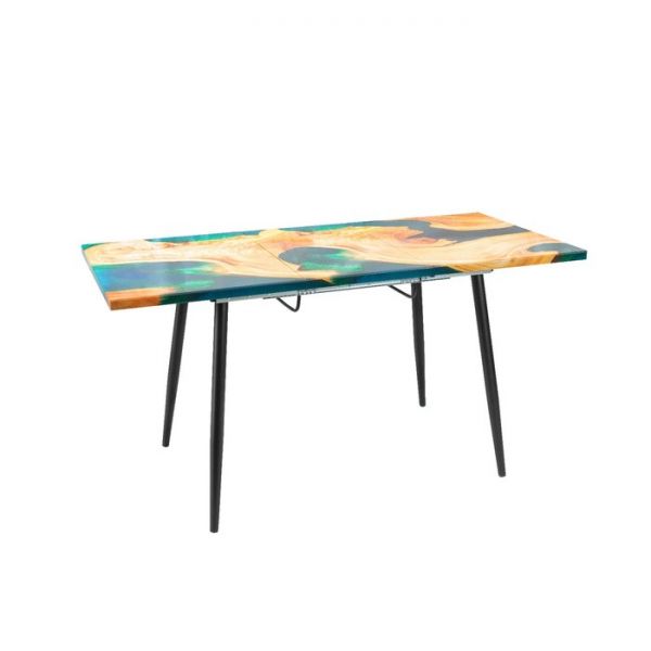 Обеденный стол «Конус 2», 1100(1500) ? 700 мм, опора редуцированная белая, белый мрамор