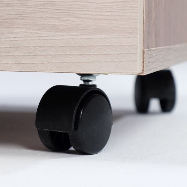 Тумба выкатная на 3 ящика 400х400х600 венге/дуб молочный