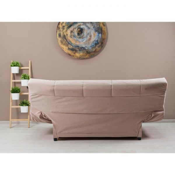 Прямой диван «Джакарта», механизм клик-кляк, велюр, цвет бежевый