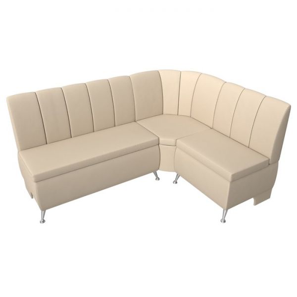 Кухонный угловой диван «Кантри», экокожа, цвет бежевый