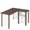 Стол угловой СТД-У, 1300 ? 1230 ? 755 мм, цвет нельсон / белый