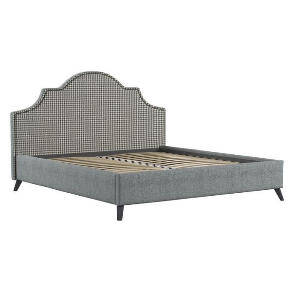 Кровать Фаина, 1800х2000, ортопедическое осн+ПМ, Труссарди 01/Серый Ролан