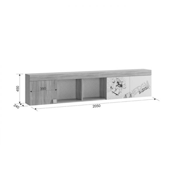 Детский гарнитур Энерджи №1 (Комплект 6 предметов) дуб сонома/белый