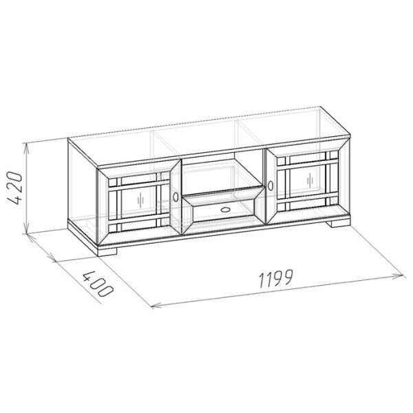 Тумба ТВ Sherlock 3, 1199 ? 400 ? 420 мм, цвет орех шоколадный