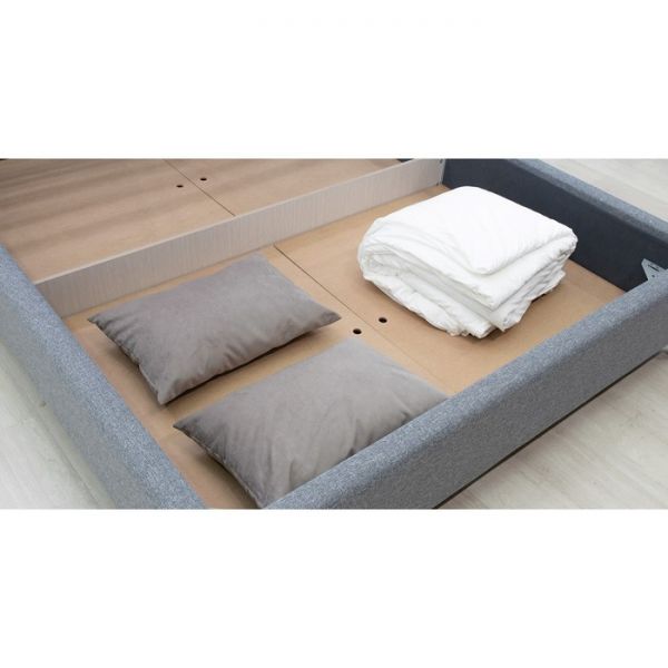 Кровать Фаина, 1800х2000, ортопедическое осн+ПМ, Труссарди 01/Серый Ролан