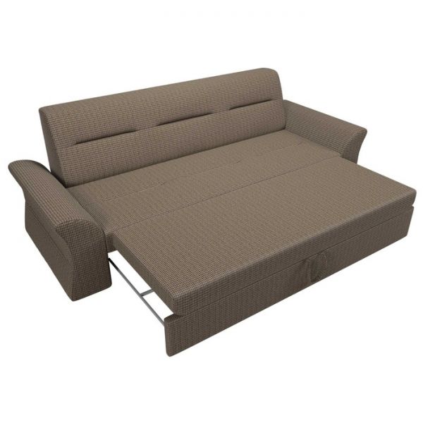 Прямой диван «Клайд», механизм дельфин, рогожка, цвет бежевый