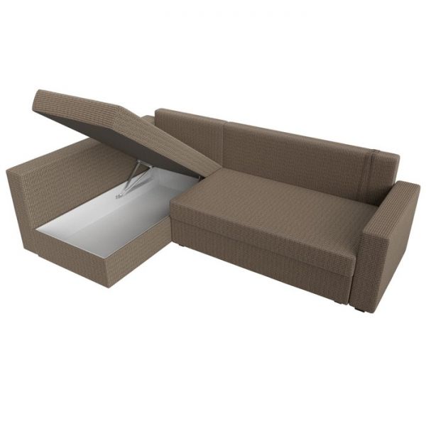 Угловой диван «Мансберг», механизм еврокнижка, угол левый, рогожка, цвет корфу 03