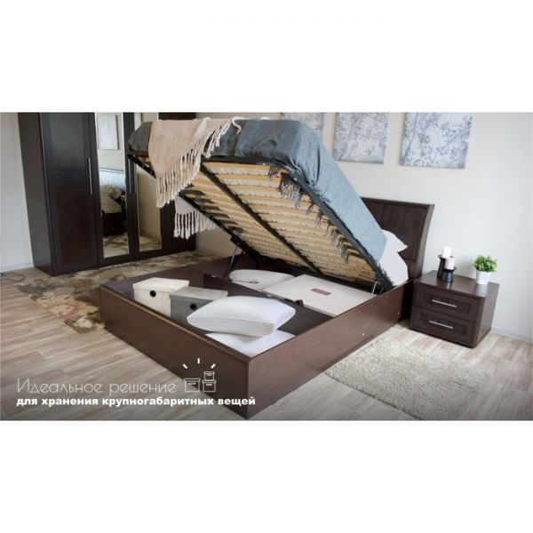 Кровать «Токио» с ПМ, 160 ? 200 см, цвет венге