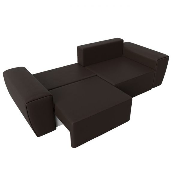 Прямой диван «Беккер», механизм еврокнижка, экокожа, цвет бежевый