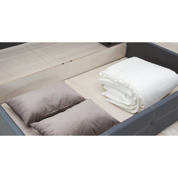 Кровать Синди, 1800х2000, ортопедическое осн+ПМ, Марика/Серый