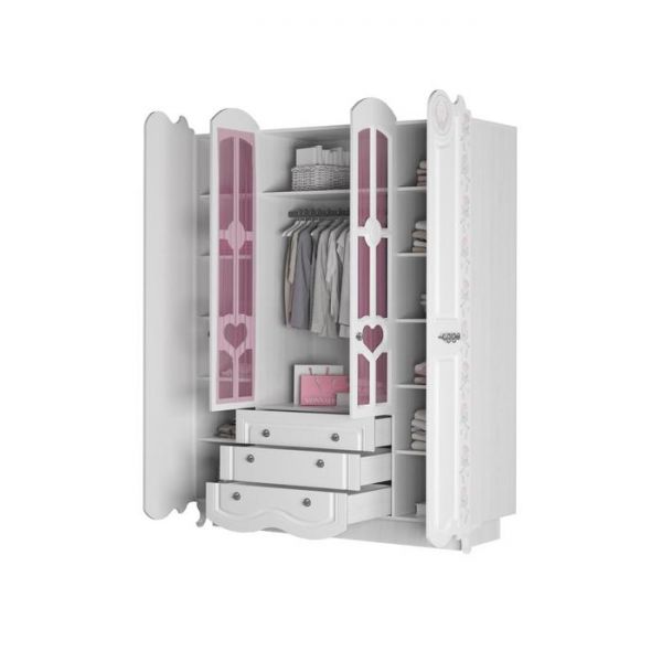 Шкаф 4-х створчатый «Розалия №24», 1600 ? 544 ? 2134 мм, цвет лиственница белая