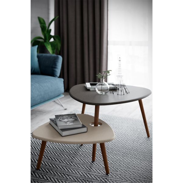 Комплект из двух журнальных столов «Стилгрей», 1200 ? 780 ? 455 мм, цвет белый