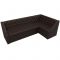 Кухонный угловой диван «Мерлин», механизм дельфин, экокожа, цвет коричневый