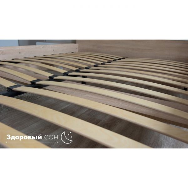 Кровать «Дакота» с ПМ, 160 ? 200 см, цвет дуб сонома / белый глянец