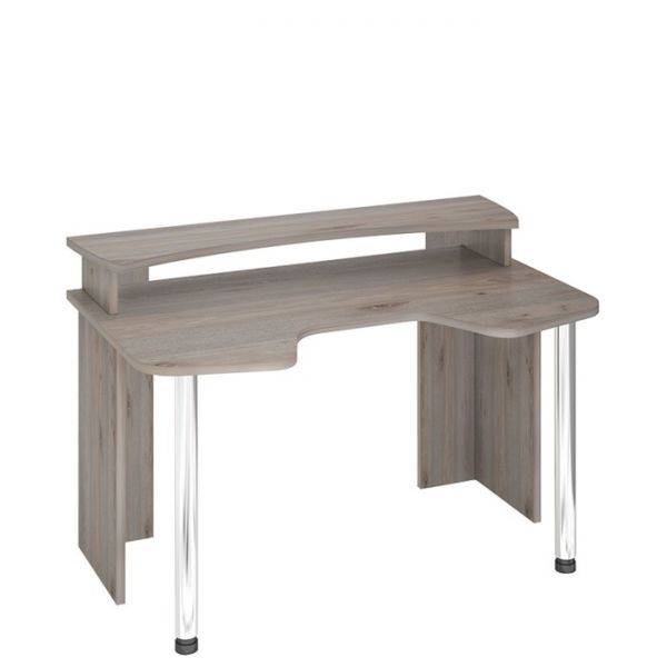 Стол СКЛ-Игр140 с надстройкой, 1400 ? 900 ? 950 мм, цвет белый жемчуг