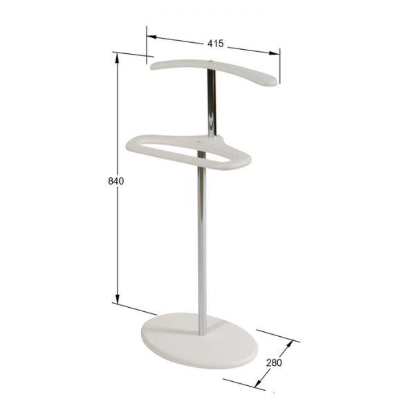 Вешалка напольная «Универсальная мини», 415 ? 280 ? 840 мм, цвет белый