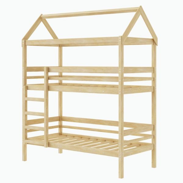 Детская двухъярусная кровать-домик Baby-house, 70 ? 160 см, цвет сосна
