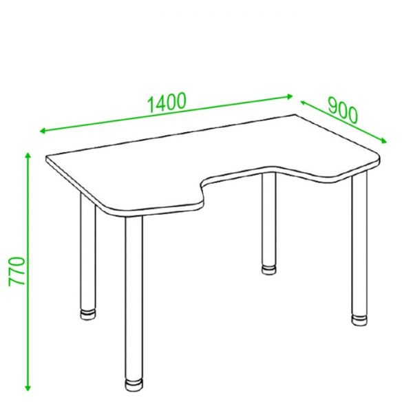 Стол «СКЛ Игр120МО», 1200 ? 900 ? 770 мм, цвет чёрный