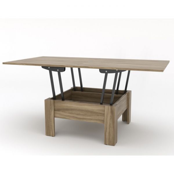 Стол-трансформер «Бета», 795 (1590) ? 795 ? 475 (815) мм, цвет шимо тёмный