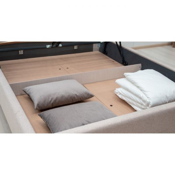 Кровать Миа, 1800х2000, ортопедическое осн+ПМ, Купер 03/Бежевый