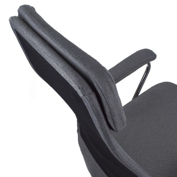 Кресло офисное BRABIX "Flight EX-540", хром, ткань, сетка, серое