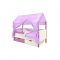 Детская кровать-домик мягкий Бельмарко  Svogen лаванда-белый
